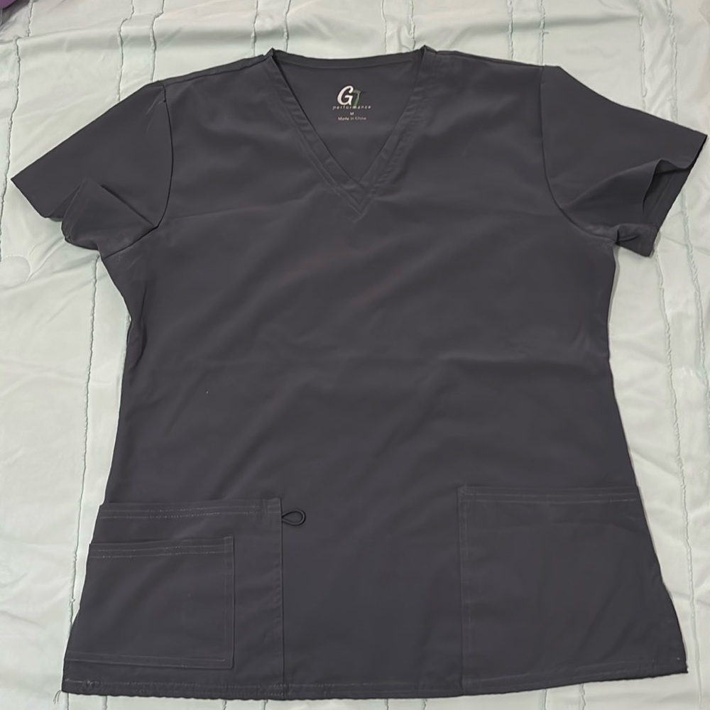 Gray Scrub Top